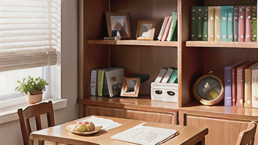 リビングボードの活用方法4：テーブル代わり