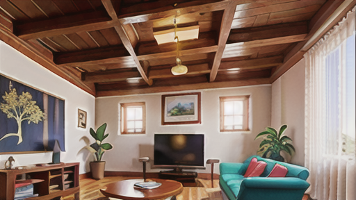 吹抜けを設けたリビング